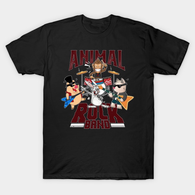 animal rock band T-Shirt by Jandjprints